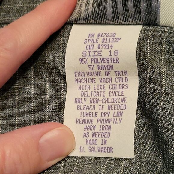 Vtg MISS DORBY Gray Trendy Pinstripe Open Front Topper Duster Blazer - Picture 6 of 7